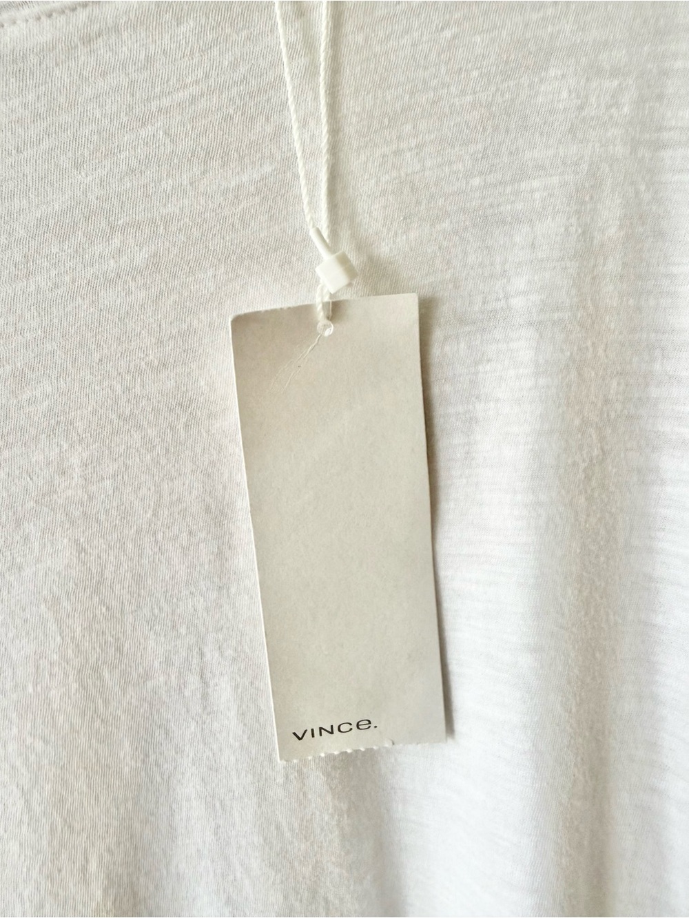 Vince Designer Pima Cotton White Oversized Lightweight LS Slub Tee Shirt M NWT - Picture 5 of 9